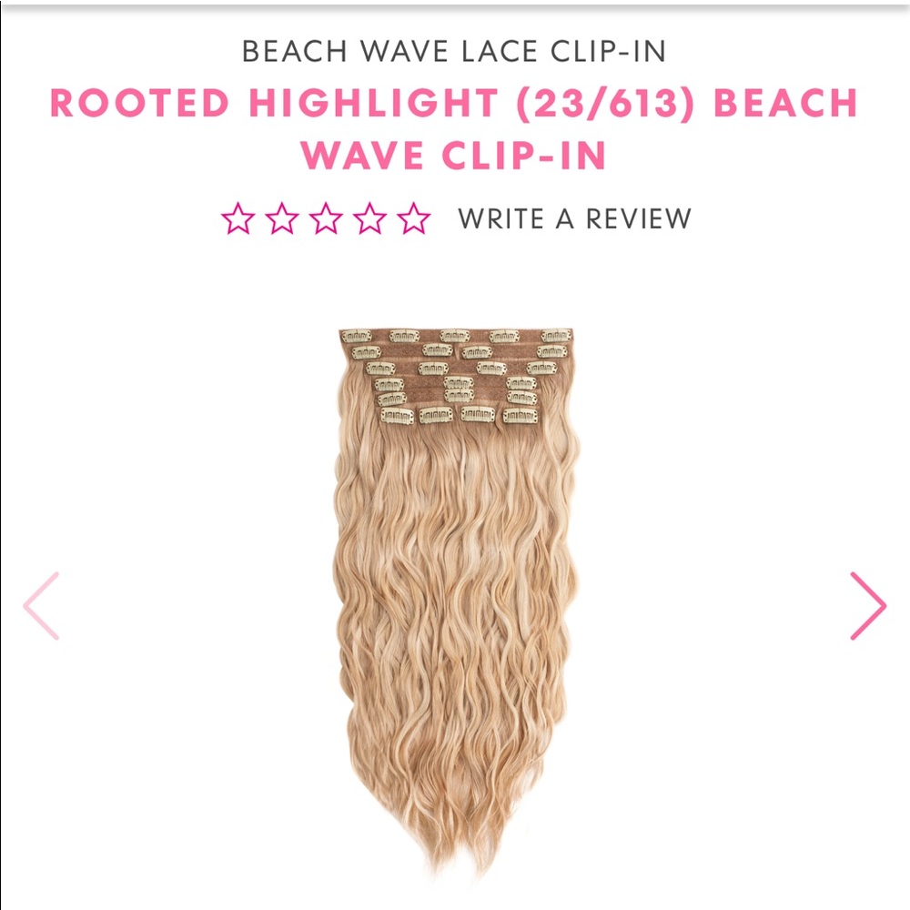 22’ Glam Seamless -  Beach Wave Clip in Extensions